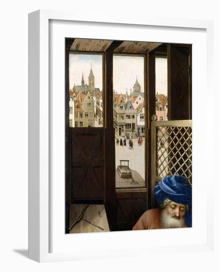 Annunciation Triptych (Merode Altarpiece), c.1427-32-Master of Flemalle-Framed Giclee Print