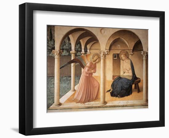 Annunciation with Gabriel Archangel-Beato Angelico-Framed Art Print