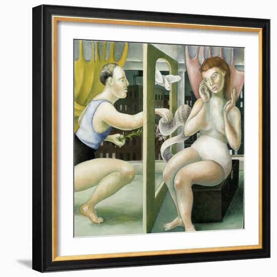 Annunciation with Leaping Figure, 2005-Caroline Jennings-Framed Giclee Print