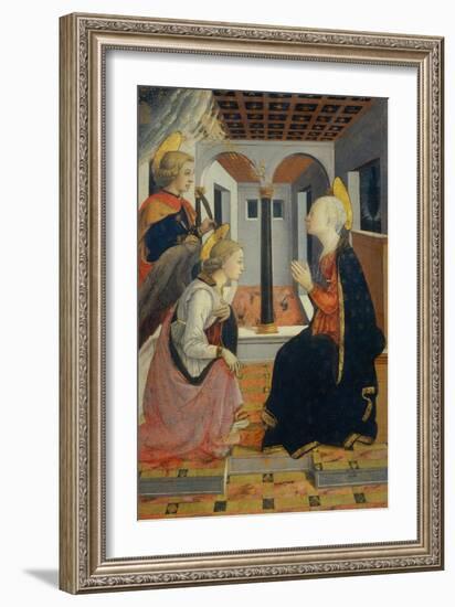 Annunciation with Saint Julian-Fra Filippo Lippi-Framed Giclee Print