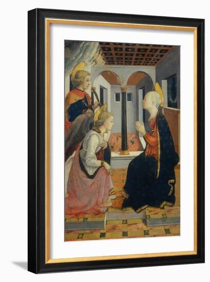 Annunciation with Saint Julian-Fra Filippo Lippi-Framed Giclee Print