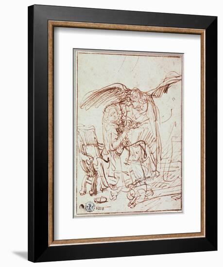 Annunciation-Rembrandt van Rijn-Framed Giclee Print