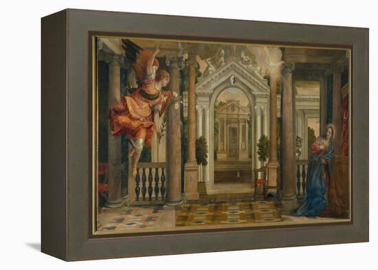 Annunciation-Paolo Veronese-Framed Premier Image Canvas