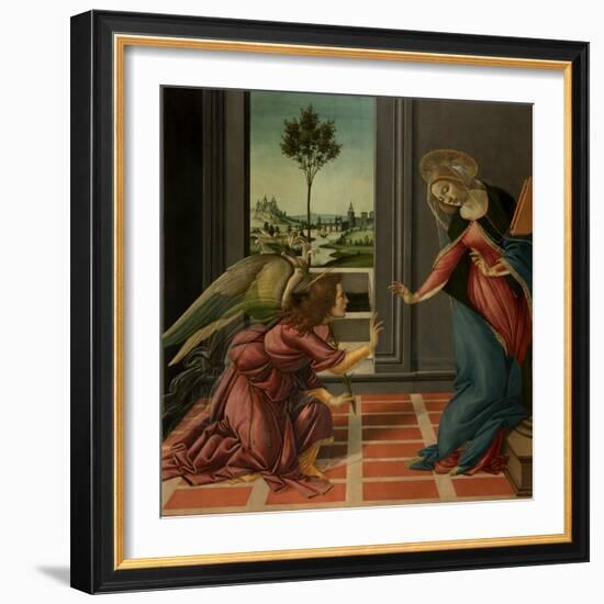 Annunciation-Sandro Botticelli-Framed Art Print