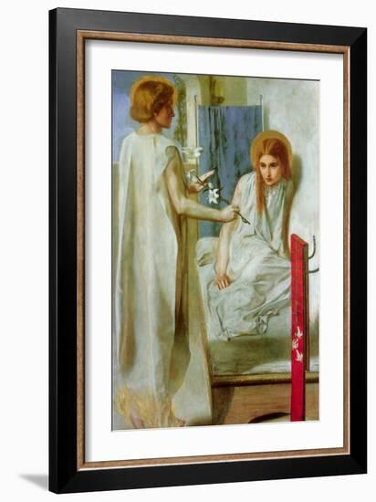 Annunciation-Dante Gabriel Rossetti-Framed Art Print