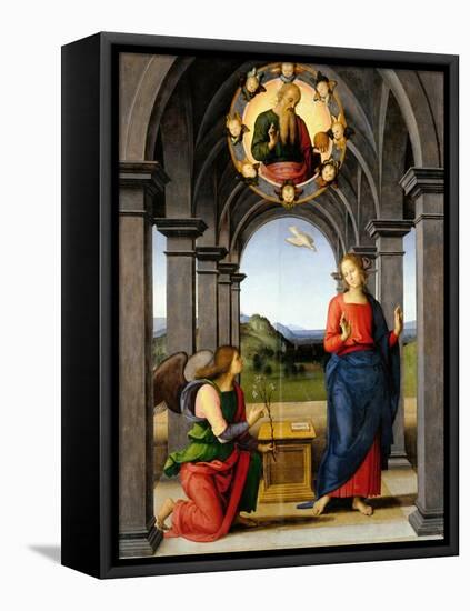 Annunciation-Pietro Perugino-Framed Premier Image Canvas