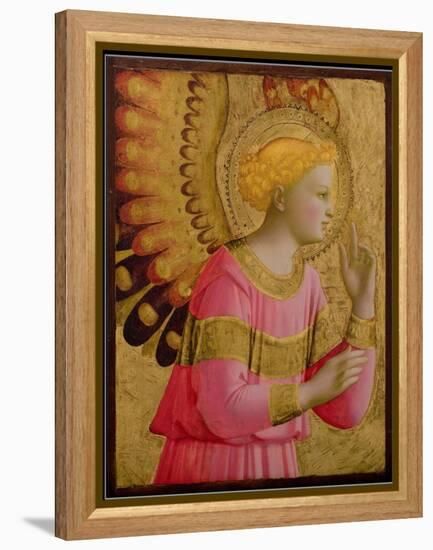 Annunciatory Angel, 1450-55 (Gold Leaf and Tempera on Wood Panel) (See also 139312)-Fra Angelico-Framed Premier Image Canvas