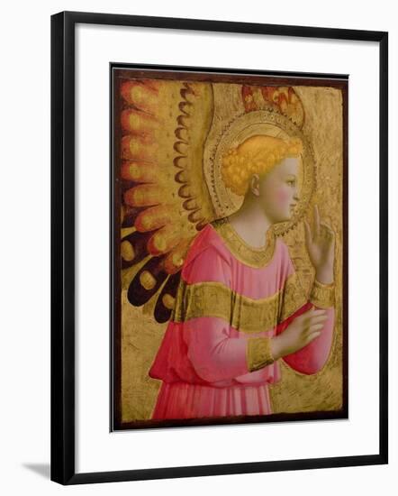 Annunciatory Angel, 1450-55 (Gold Leaf and Tempera on Wood Panel) (See also 139312)-Fra Angelico-Framed Giclee Print