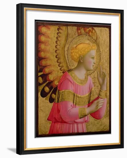 Annunciatory Angel, 1450-55 (Gold Leaf and Tempera on Wood Panel) (See also 139312)-Fra Angelico-Framed Giclee Print