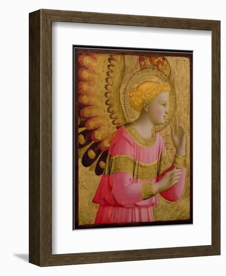 Annunciatory Angel, 1450-55 (Gold Leaf and Tempera on Wood Panel) (See also 139312)-Fra Angelico-Framed Giclee Print