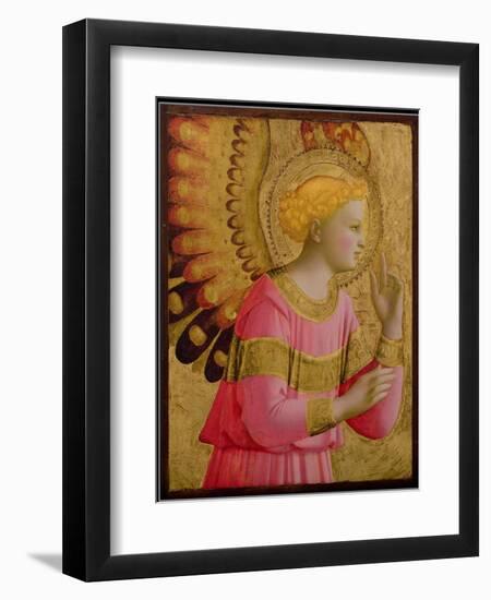 Annunciatory Angel, 1450-55 (Gold Leaf and Tempera on Wood Panel) (See also 139312)-Fra Angelico-Framed Giclee Print