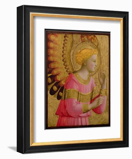 Annunciatory Angel, 1450-55 (Gold Leaf and Tempera on Wood Panel) (See also 139312)-Fra Angelico-Framed Giclee Print