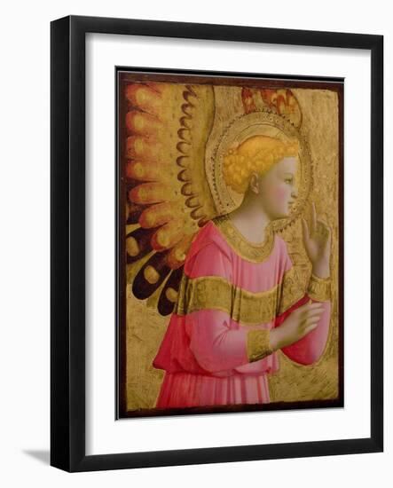 Annunciatory Angel, 1450-55 (Gold Leaf and Tempera on Wood Panel) (See also 139312)-Fra Angelico-Framed Giclee Print