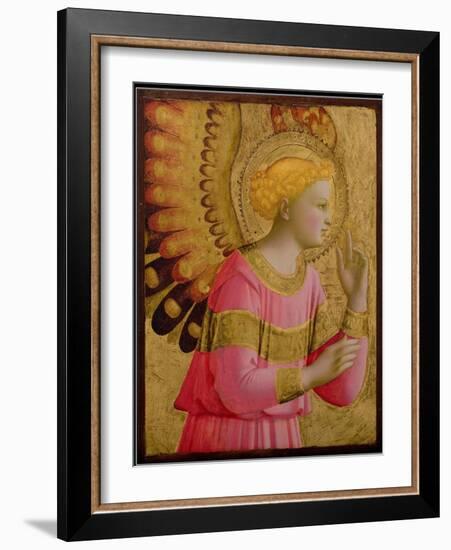 Annunciatory Angel, 1450-55 (Gold Leaf and Tempera on Wood Panel) (See also 139312)-Fra Angelico-Framed Giclee Print