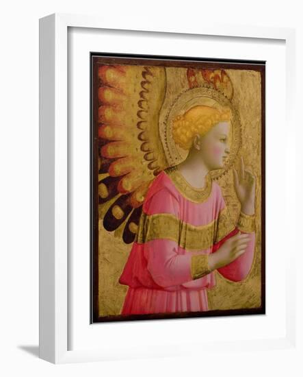 Annunciatory Angel, 1450-55 (Gold Leaf and Tempera on Wood Panel) (See also 139312)-Fra Angelico-Framed Giclee Print