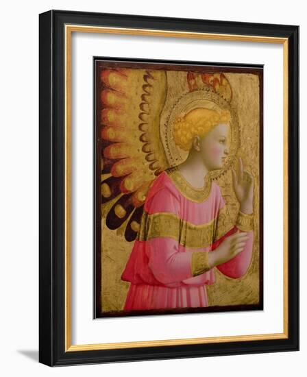 Annunciatory Angel, 1450-55 (Gold Leaf and Tempera on Wood Panel) (See also 139312)-Fra Angelico-Framed Giclee Print