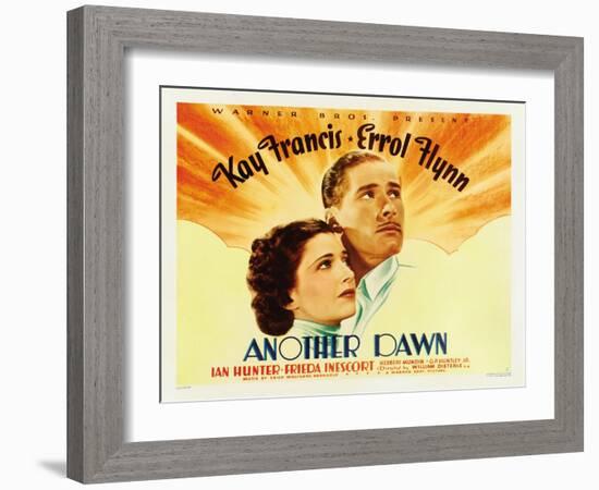 Another Dawn, Kay Francis, Errol Flynn, 1937-null-Framed Art Print