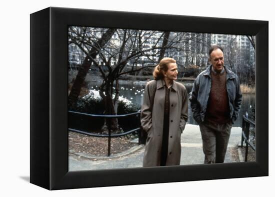ANOTHER WOMAN, 1988 directed by Woody Allen Gena Rowlands and Gene Hackman (b/w photo)-null-Framed Stretched Canvas