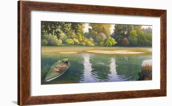 Ansa sul fiume-Adriano Galasso-Framed Art Print