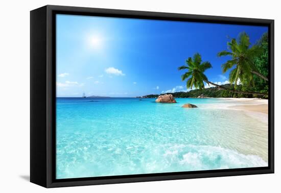 Anse Lazio Beach at Praslin Island, Seychelles-Iakov Kalinin-Framed Premier Image Canvas