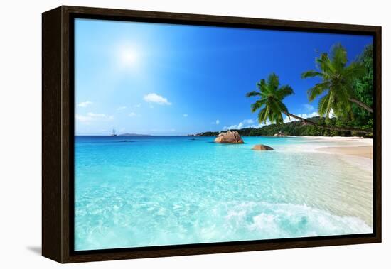 Anse Lazio Beach at Praslin Island, Seychelles-Iakov Kalinin-Framed Premier Image Canvas