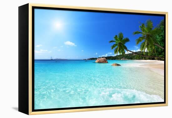 Anse Lazio Beach at Praslin Island, Seychelles-Iakov Kalinin-Framed Premier Image Canvas