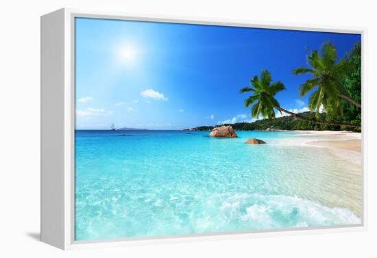 Anse Lazio Beach at Praslin Island, Seychelles-Iakov Kalinin-Framed Premier Image Canvas