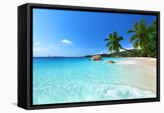 Anse Lazio Beach at Praslin Island, Seychelles-ESB Professional-Framed Premier Image Canvas