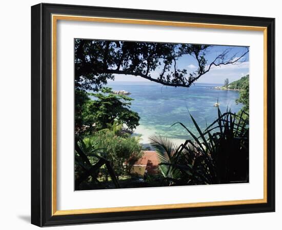 Anse Lazio, Chevalier Bay, Northwest Coast, Island of Praslin, Seychelles, Indian Ocean, Africa-Bruno Barbier-Framed Photographic Print