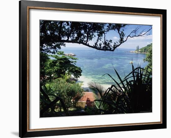 Anse Lazio, Chevalier Bay, Northwest Coast, Island of Praslin, Seychelles, Indian Ocean, Africa-Bruno Barbier-Framed Photographic Print