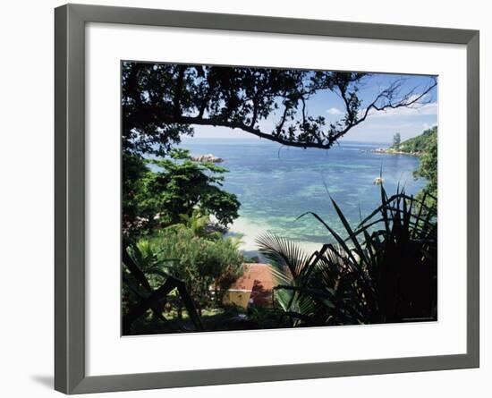 Anse Lazio, Chevalier Bay, Northwest Coast, Island of Praslin, Seychelles, Indian Ocean, Africa-Bruno Barbier-Framed Photographic Print