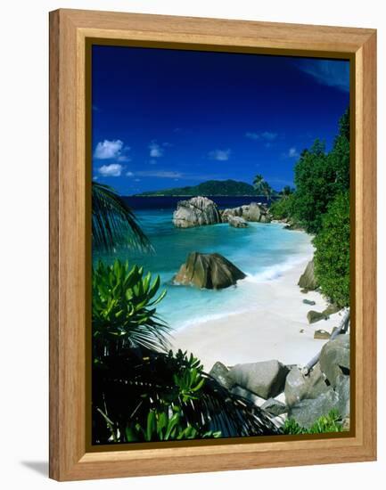 Anse Patatran La Digue Seychelles-null-Framed Premier Image Canvas