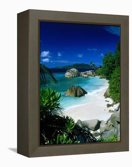 Anse Patatran La Digue Seychelles-null-Framed Premier Image Canvas