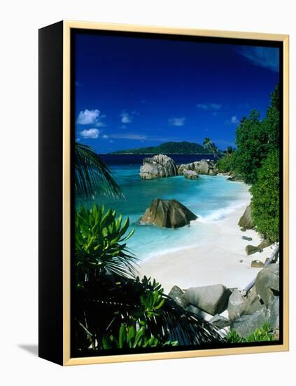 Anse Patatran La Digue Seychelles-null-Framed Premier Image Canvas