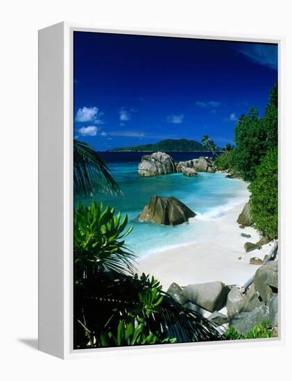 Anse Patatran La Digue Seychelles-null-Framed Premier Image Canvas