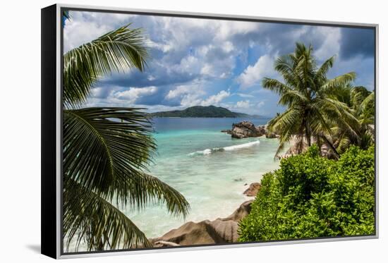 Anse Severe beach, La Digue, Republic of Seychelles, Indian Ocean.-Michael DeFreitas-Framed Premier Image Canvas