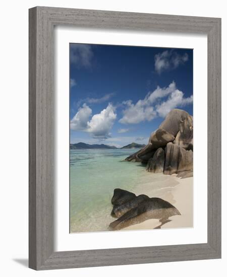 Anse Source D'Agent, Popular White Sand Beach, Island of La Digue, Seychelles-Cindy Miller Hopkins-Framed Photographic Print