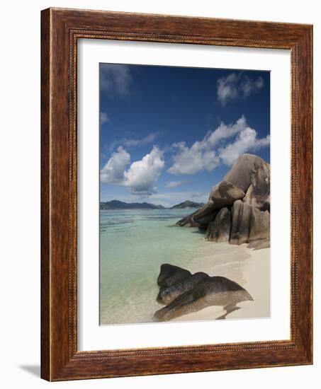 Anse Source D'Agent, Popular White Sand Beach, Island of La Digue, Seychelles-Cindy Miller Hopkins-Framed Photographic Print