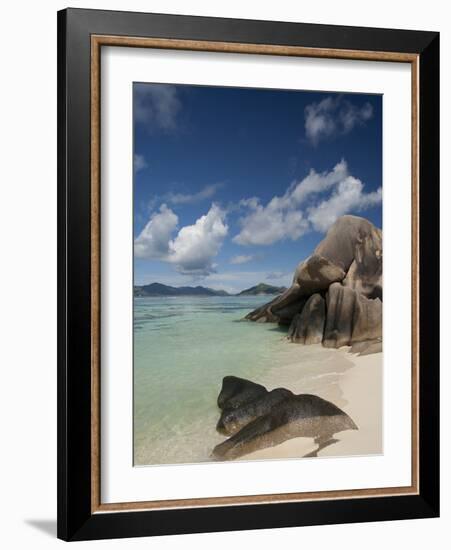 Anse Source D'Agent, Popular White Sand Beach, Island of La Digue, Seychelles-Cindy Miller Hopkins-Framed Photographic Print