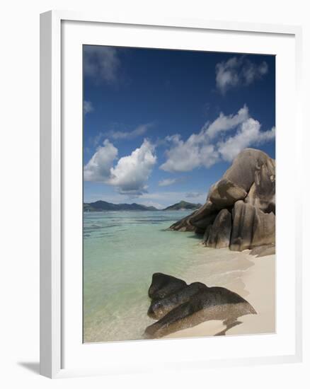 Anse Source D'Agent, Popular White Sand Beach, Island of La Digue, Seychelles-Cindy Miller Hopkins-Framed Photographic Print