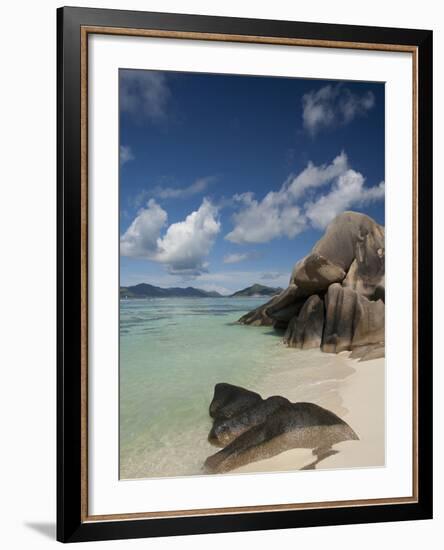 Anse Source D'Agent, Popular White Sand Beach, Island of La Digue, Seychelles-Cindy Miller Hopkins-Framed Photographic Print