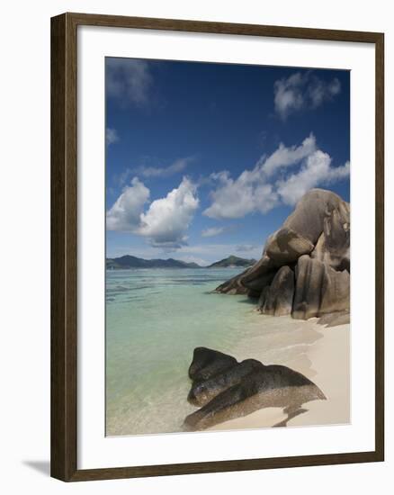 Anse Source D'Agent, Popular White Sand Beach, Island of La Digue, Seychelles-Cindy Miller Hopkins-Framed Photographic Print