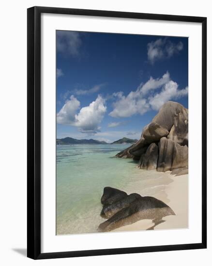 Anse Source D'Agent, Popular White Sand Beach, Island of La Digue, Seychelles-Cindy Miller Hopkins-Framed Photographic Print