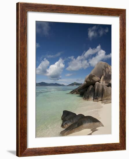 Anse Source D'Agent, Popular White Sand Beach, Island of La Digue, Seychelles-Cindy Miller Hopkins-Framed Photographic Print