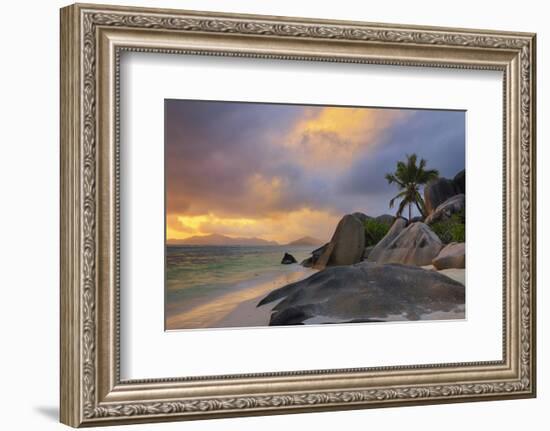 Anse Source d'Argent beach, La Digue island, Seychelles-null-Framed Art Print