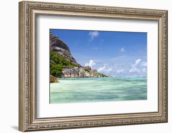 Anse Source D'Argent, La Digue, Seychelles, Dream Beach, Granite Rocks, Clear Water, Indian Ocean-Harry Marx-Framed Photographic Print