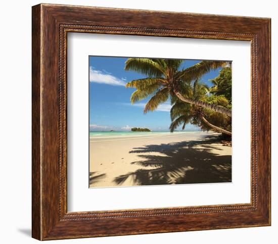 Anse Volbert beach, Praslin Island, Seychelles-null-Framed Premium Giclee Print