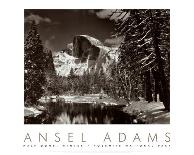 View From River Valley Towards Snow Covered Mts River In Fgnd, Grand Teton NP Wyoming 1933-1942-Ansel Adams-Art Print