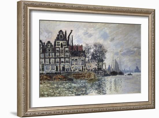 Ansicht Von Amsterdam (Het Kamperhoofd), um 1874-Claude Monet-Framed Giclee Print