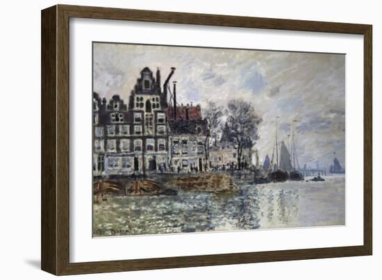 Ansicht Von Amsterdam (Het Kamperhoofd), um 1874-Claude Monet-Framed Giclee Print